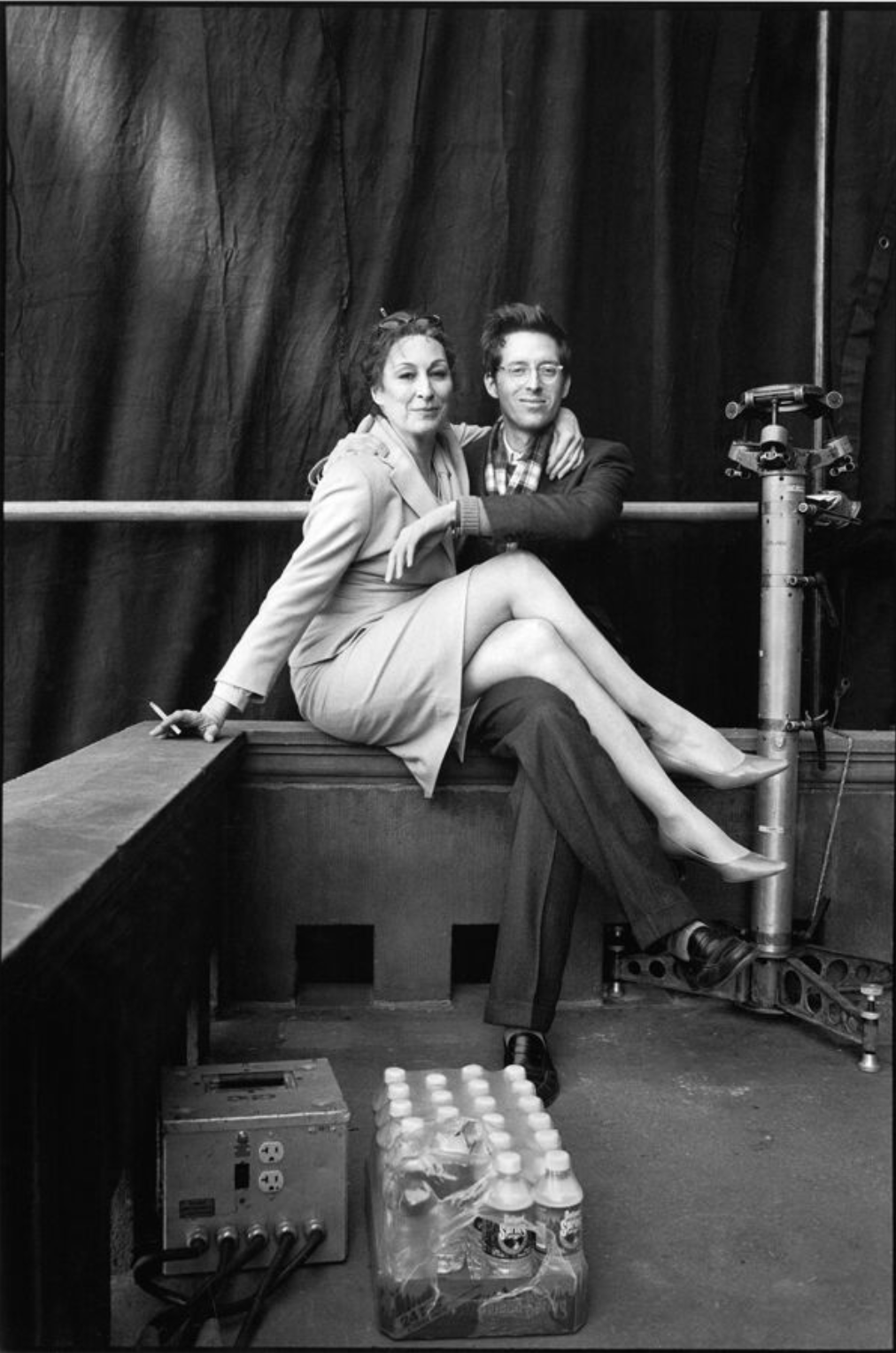 Behind the scenes with Anjelica Huston and Wes Anderson New York, New York, 2001