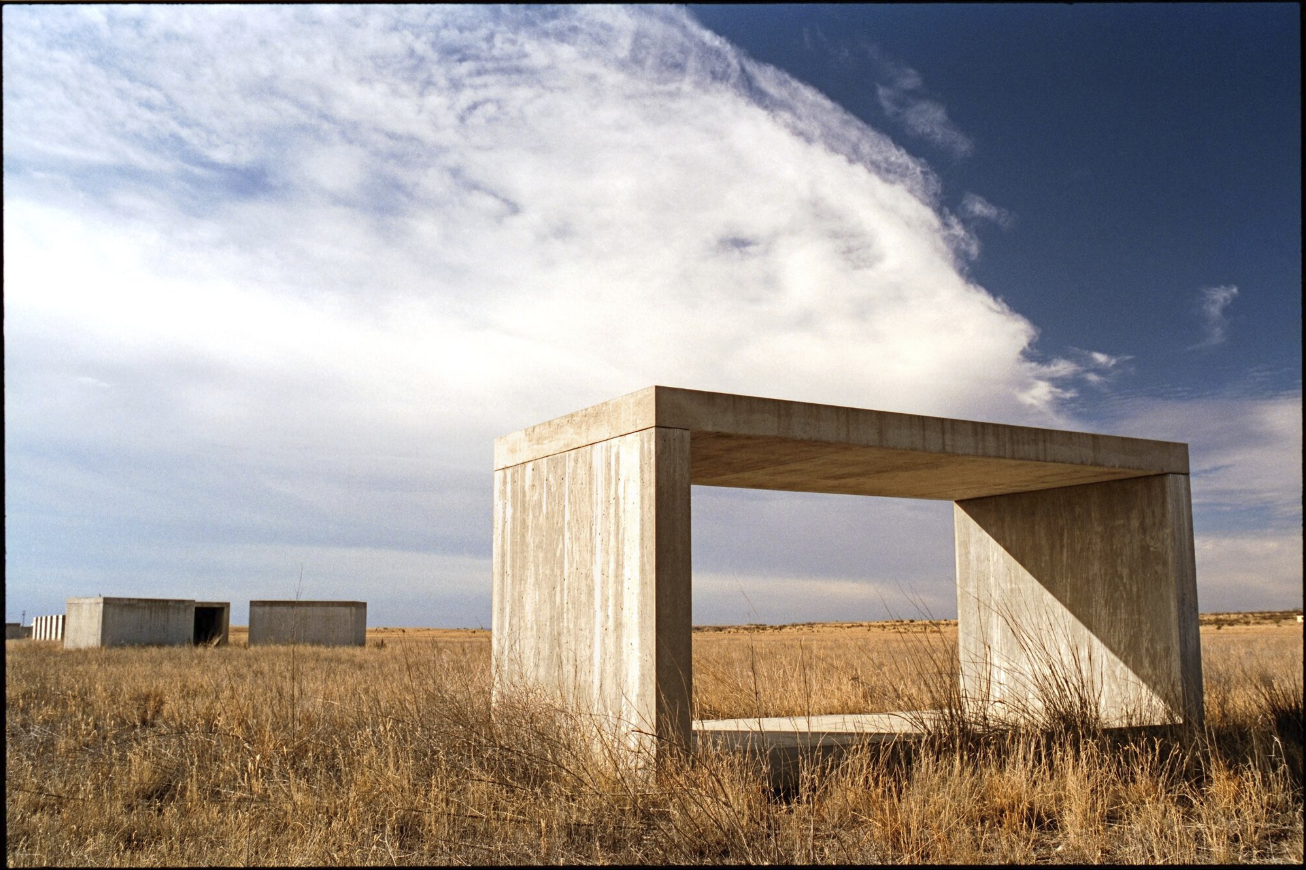 Concrete piece on the prairie, Marfa, Texas, Donald Judd, 1993
