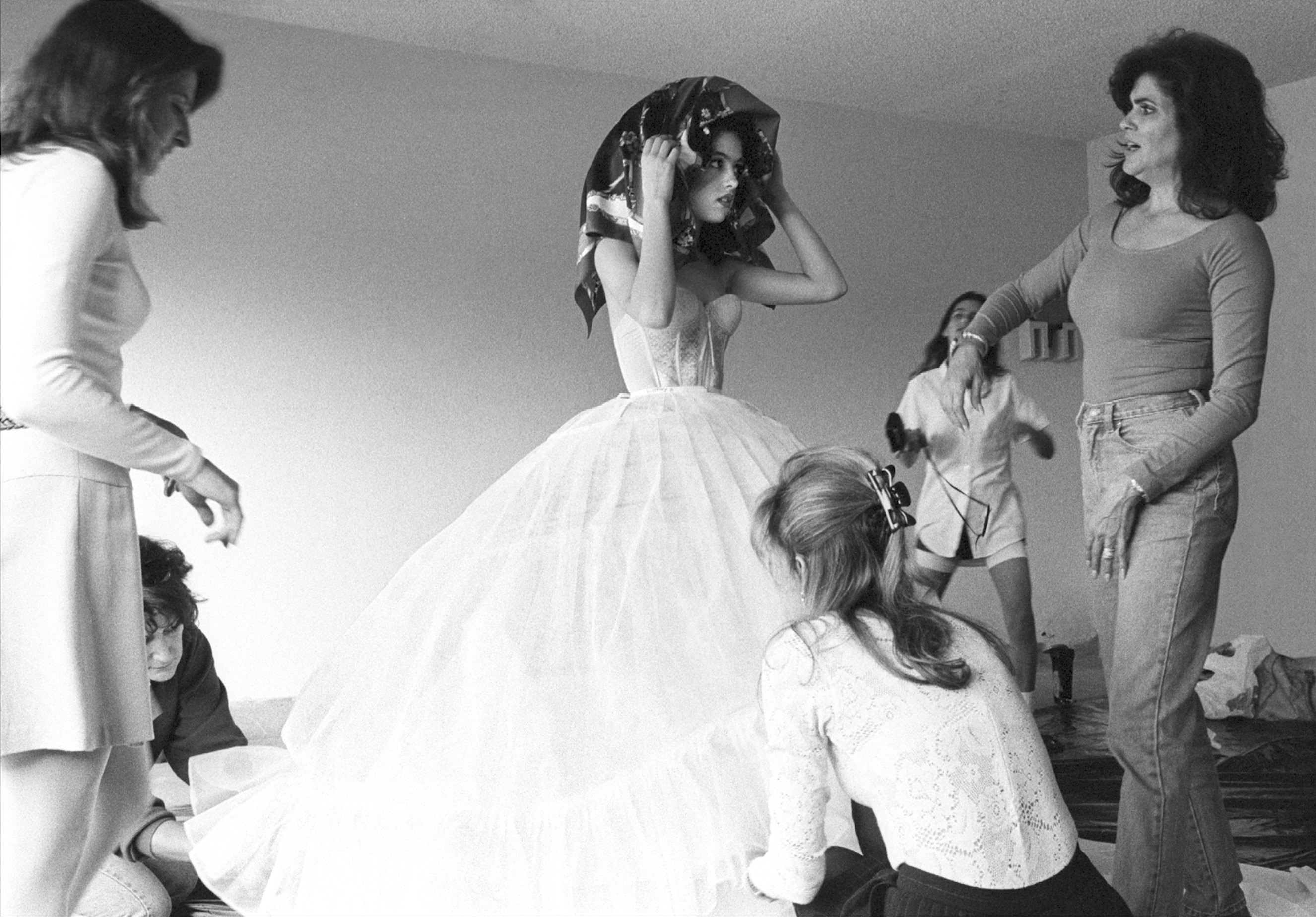 Debutante Getting into Her Dress, Laredo, Texas, 1994